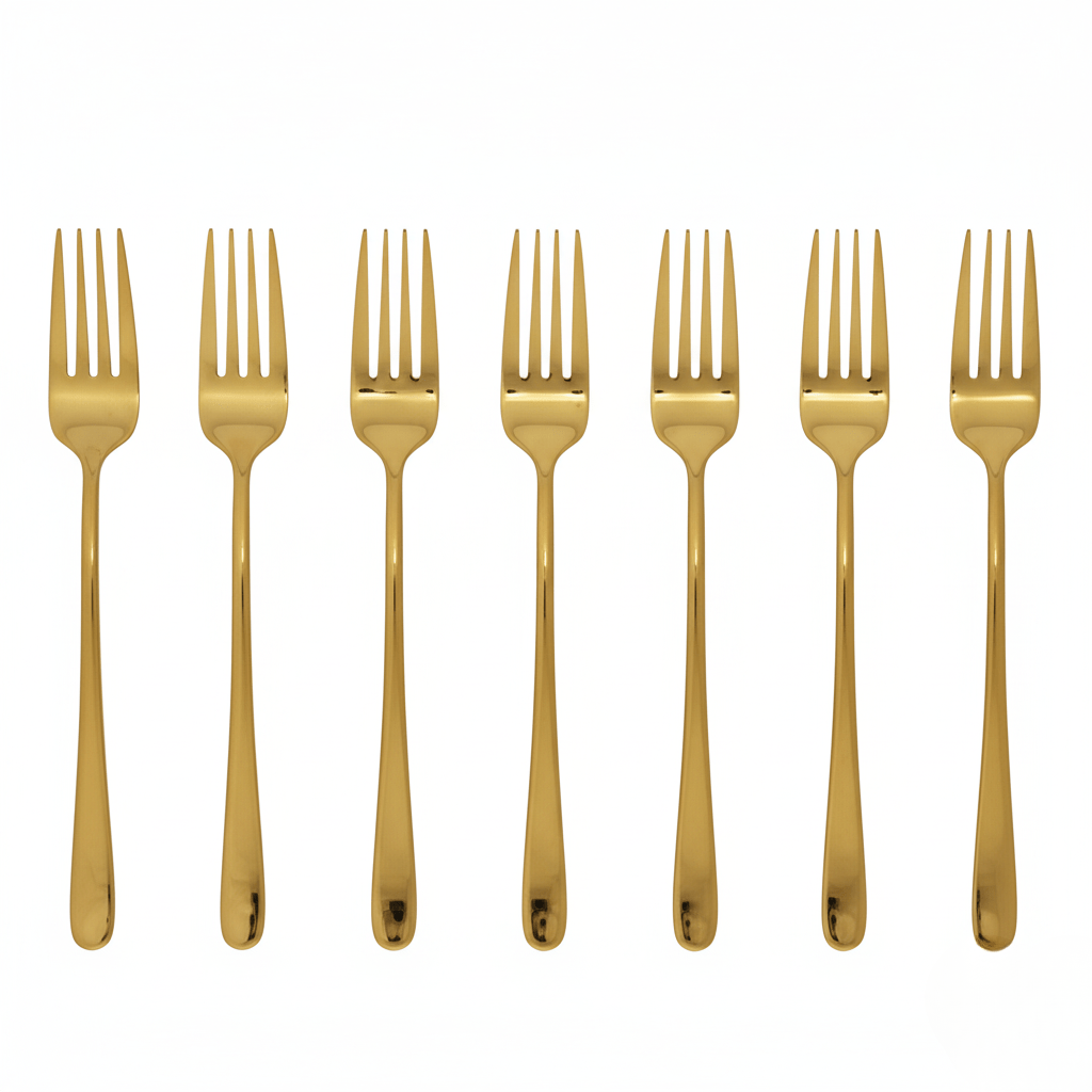 Elegant matgaffel med slitstark, blank beläggning - Fioriscas