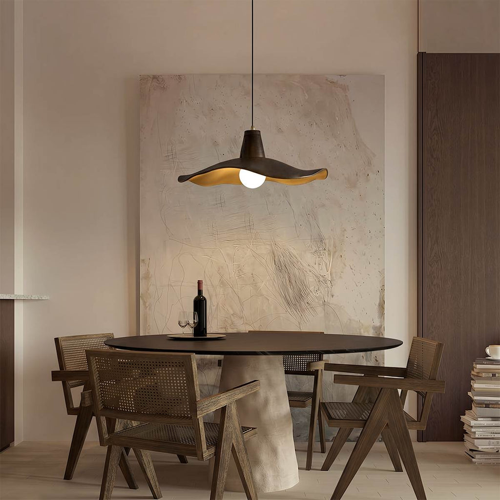 LumaWabi nordisk Wabi Sabi pendellampa för moderna interiörer med polerad finish