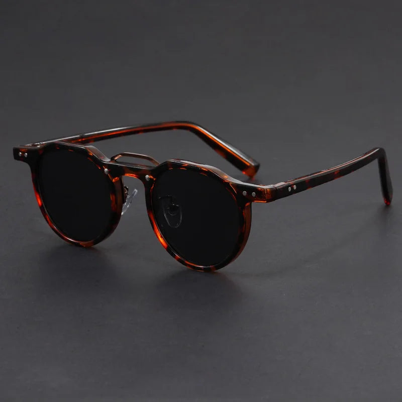 Lunettes de soleil rondes, style vintage Vintara, verres polarisés UV400