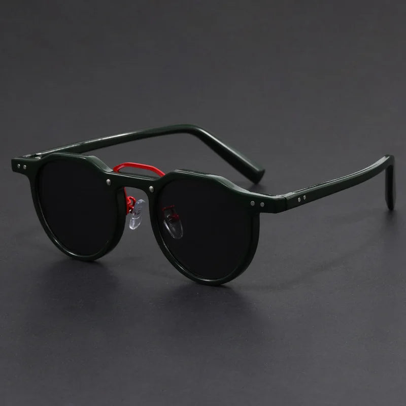 Lunettes de soleil rondes, style vintage Vintara, verres polarisés UV400
