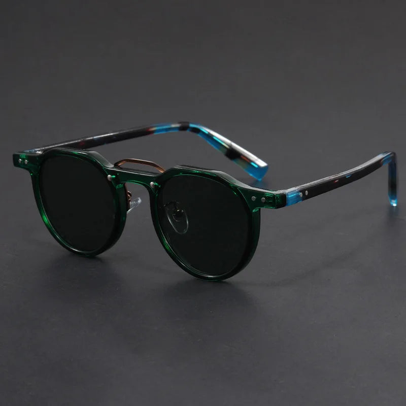 Lunettes de soleil rondes, style vintage Vintara, verres polarisés UV400