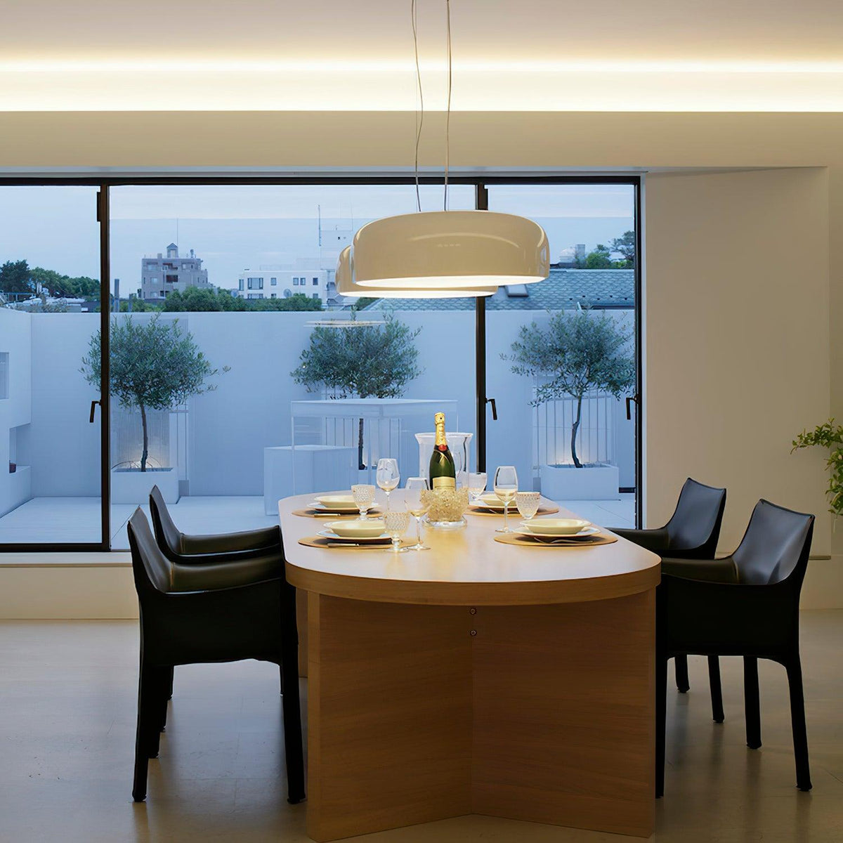Smithfield-pendellampa - platsbesparande modern LED-armatur för vardagsrum | Fioriscas