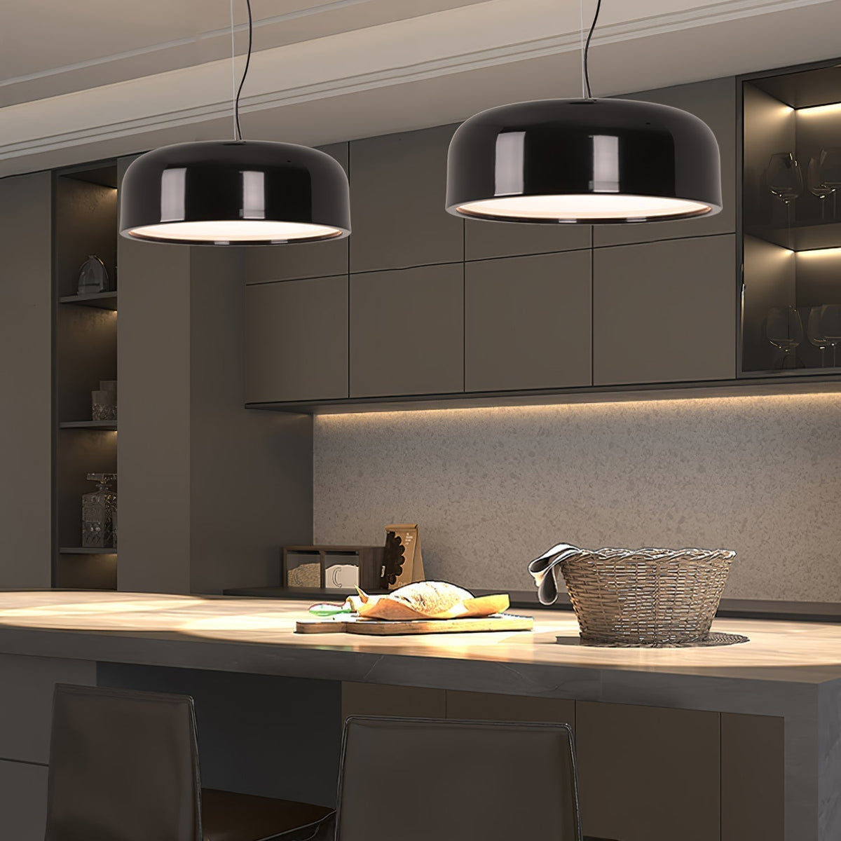Smithfield-pendellampa - platsbesparande modern LED-armatur för vardagsrum | Fioriscas