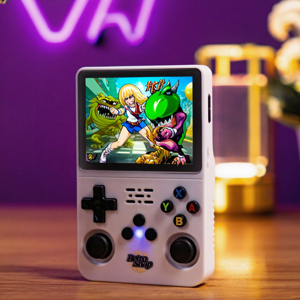 Kapesní herní konzole KairoPlay v retro stylu, vestavěná knihovna her, HDMI