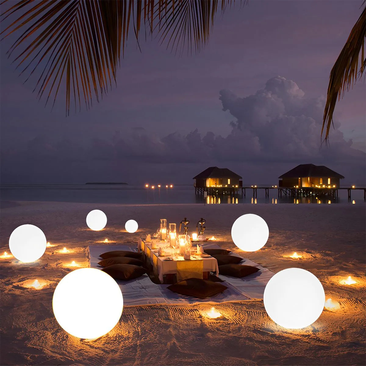 Luz de Jardim Solar LunaGlow em Forma de Esfera Lunar para Ambiente Exterior