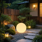 Luz de Jardim Solar LunaGlow em Forma de Esfera Lunar para Ambiente Exterior