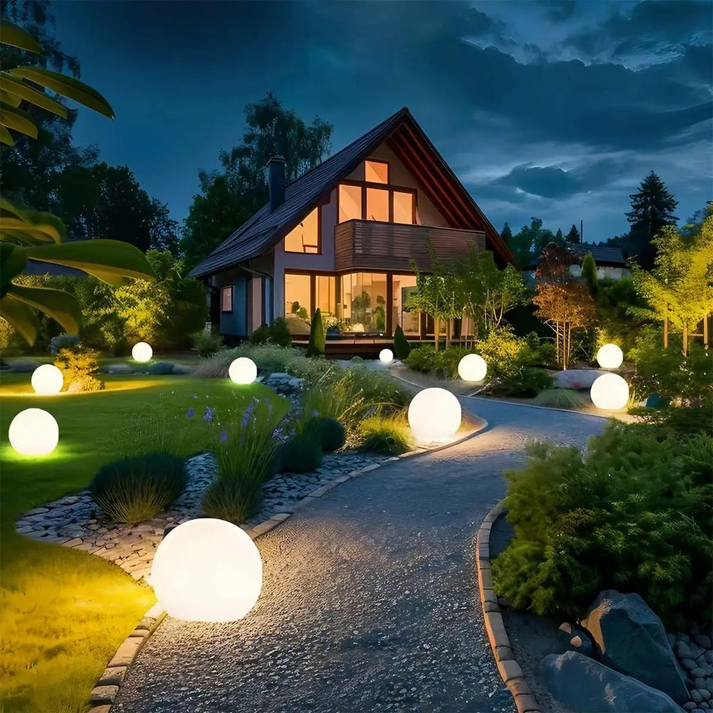Luz de Jardim Solar LunaGlow em Forma de Esfera Lunar para Ambiente Exterior