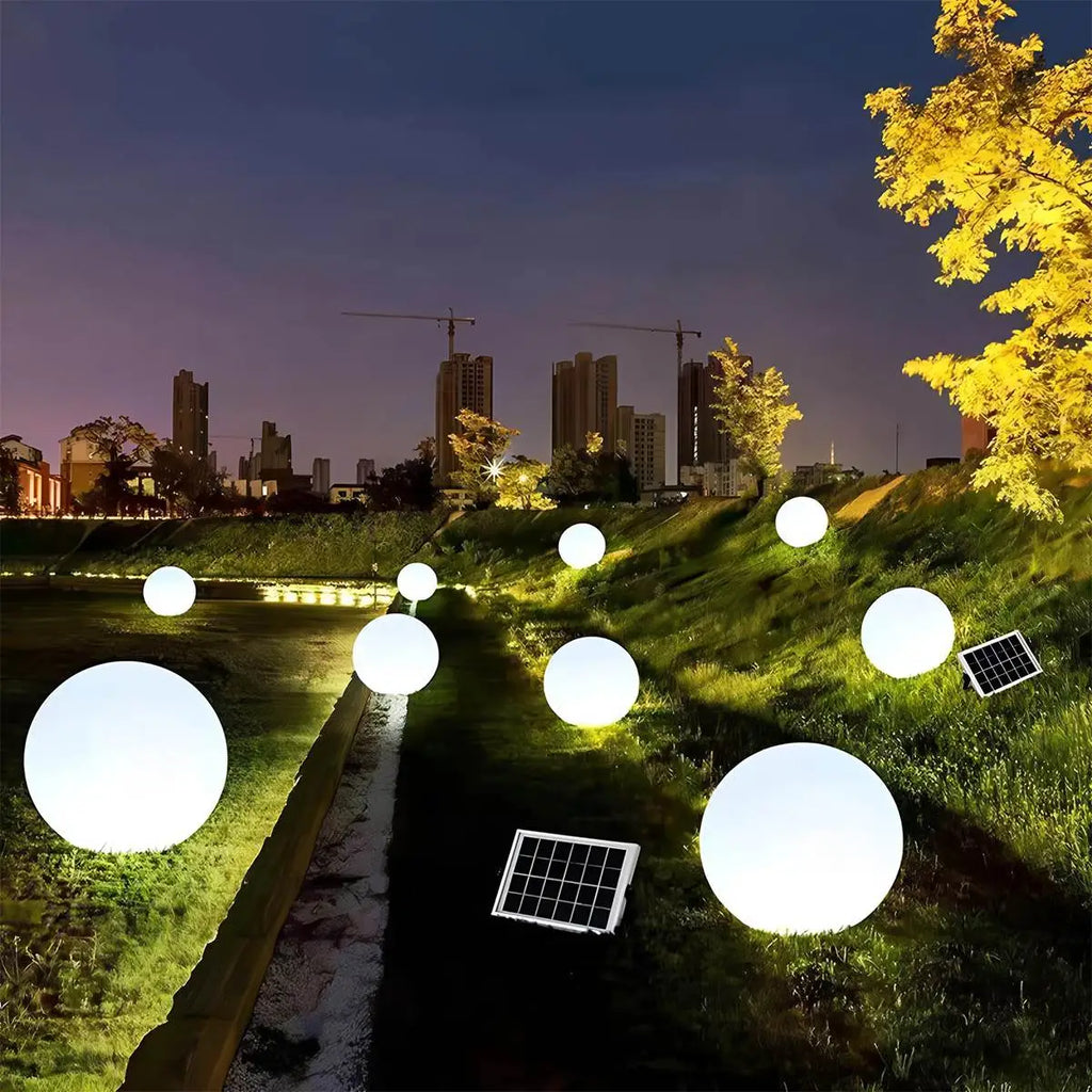 Luz de Jardim Solar LunaGlow em Forma de Esfera Lunar para Ambiente Exterior
