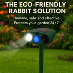 GardenGuard odpuzovač králíků na solární napájení s kolíky s blikajícím světlem