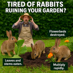 GardenGuard odpuzovač králíků na solární napájení s kolíky s blikajícím světlem