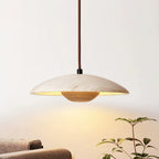 Lampada a sospensione in travertino a tesa larga Zodore | Fioriscas