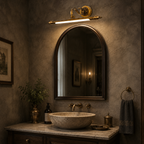 Retro lampa ścienna Copperlume z ozdobną podstawą i żłobionymi detalami