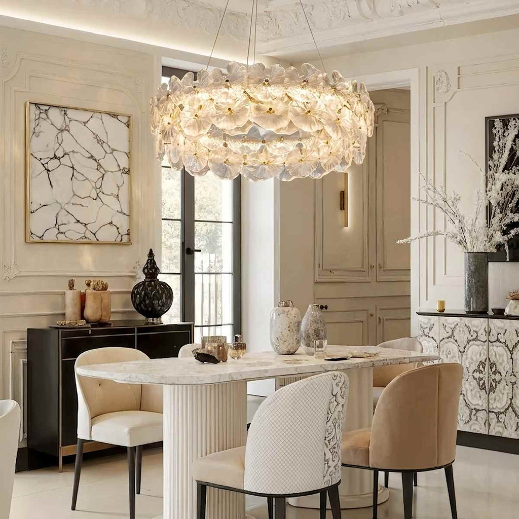 PetalRing üveg csillár függeszték modern hálószobákhoz