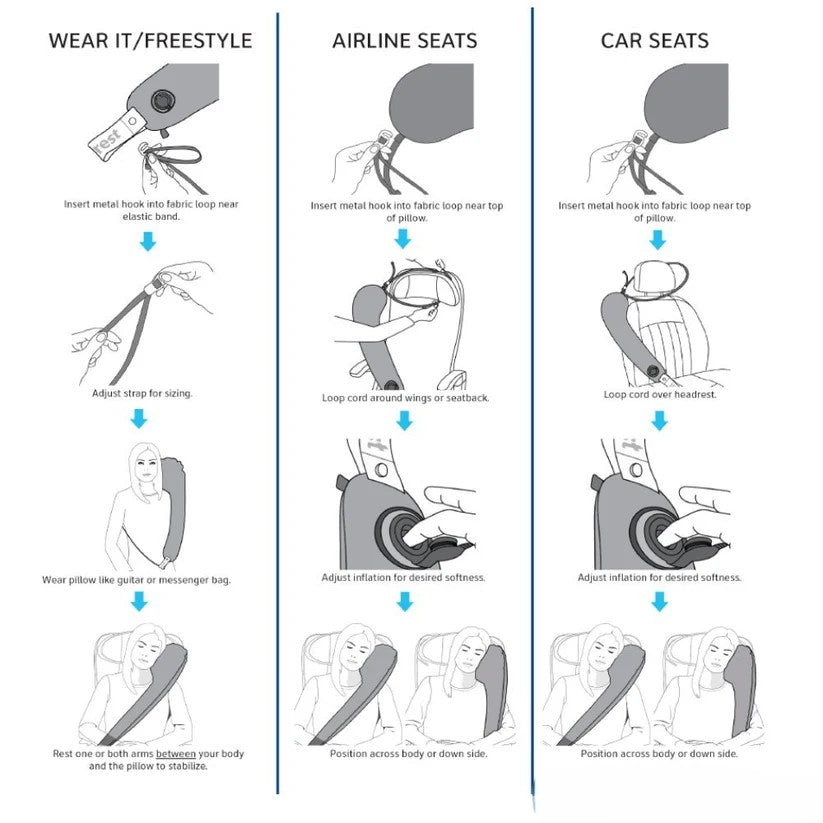 Almofada confortável para o pescoço, para viagens de avião e de carro, com conforto diário | Fioriscas