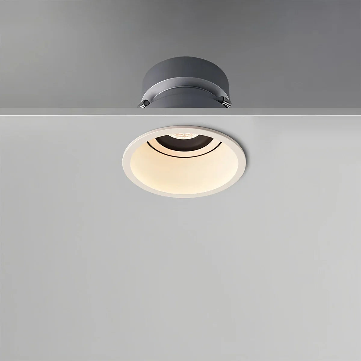 Spotlight de teto embutido LuminaNest LED com acabamento em alumínio