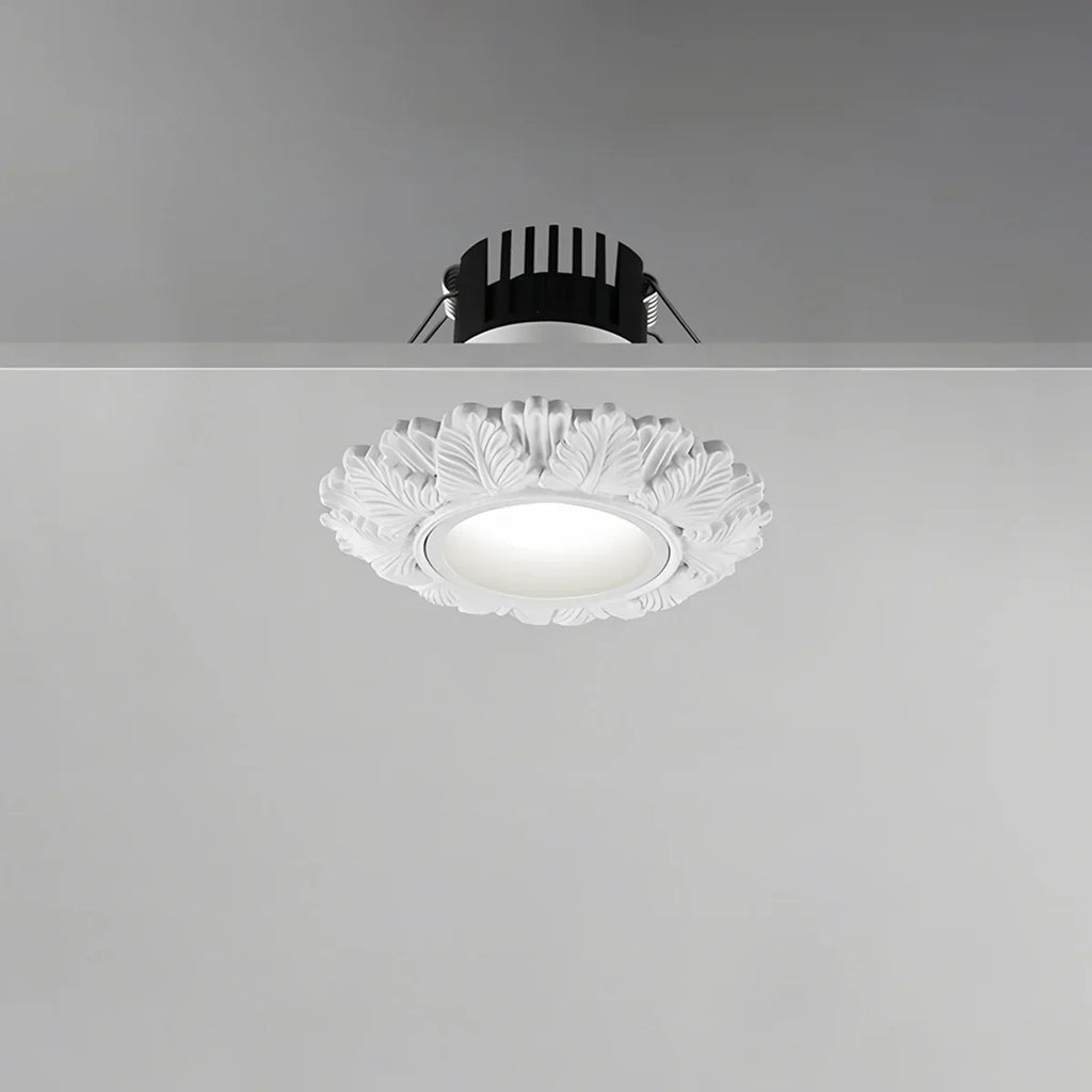 Faretto Floral French Plaster per illuminazione da soffitto incassata
