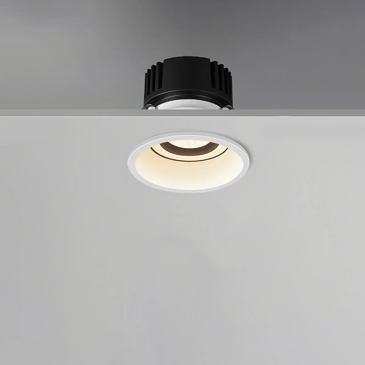 Spotlight de teto embutido LuminaNest LED com acabamento em alumínio