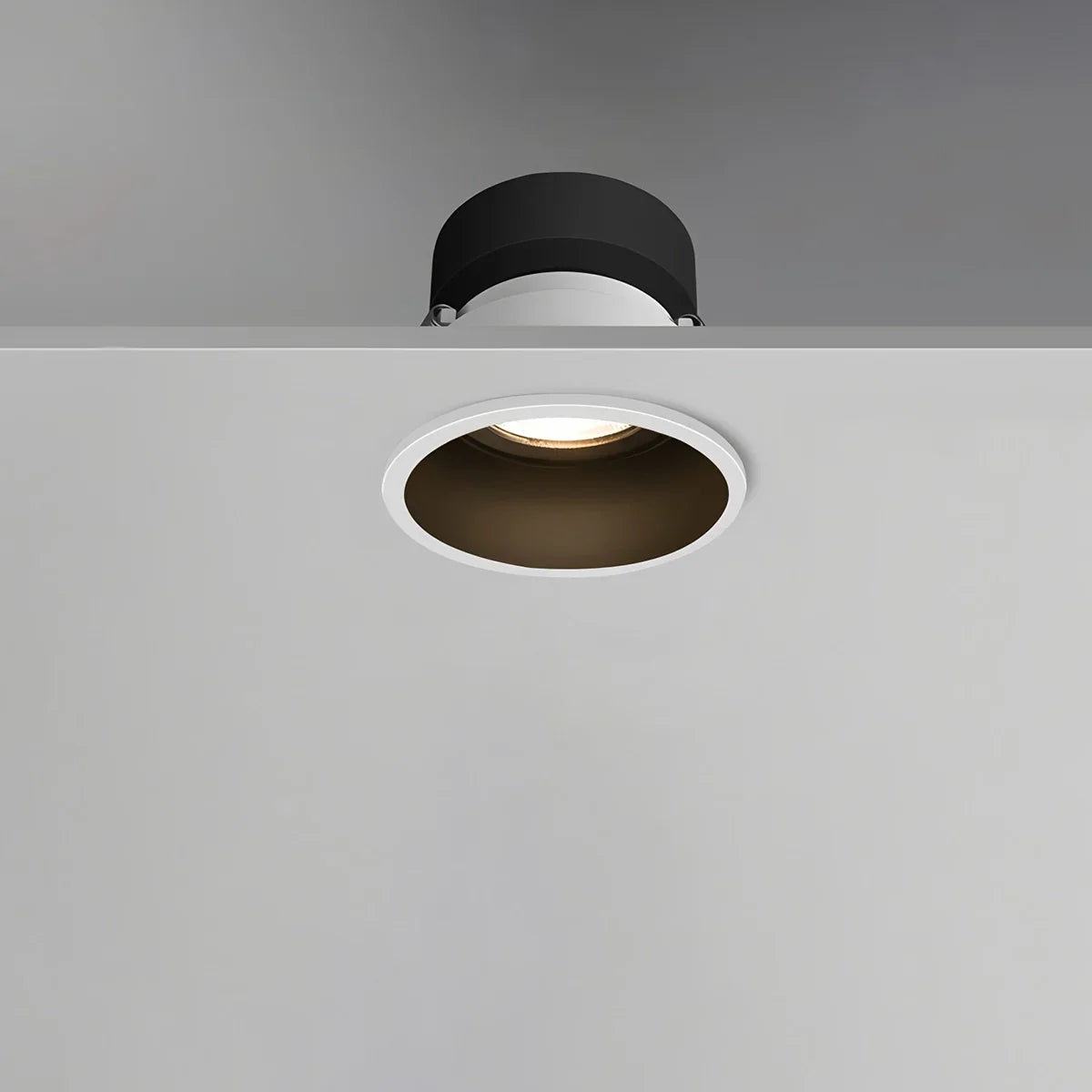 Spotlight de teto embutido LuminaNest LED com acabamento em alumínio