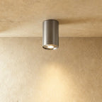 LumenArc Cylinder Surface Mount Spotlight Brushed Metal Finish