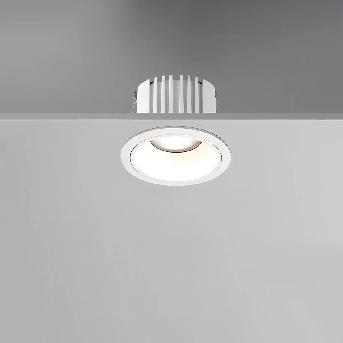 Spotlight de teto embutido LuminaNest LED com acabamento em alumínio