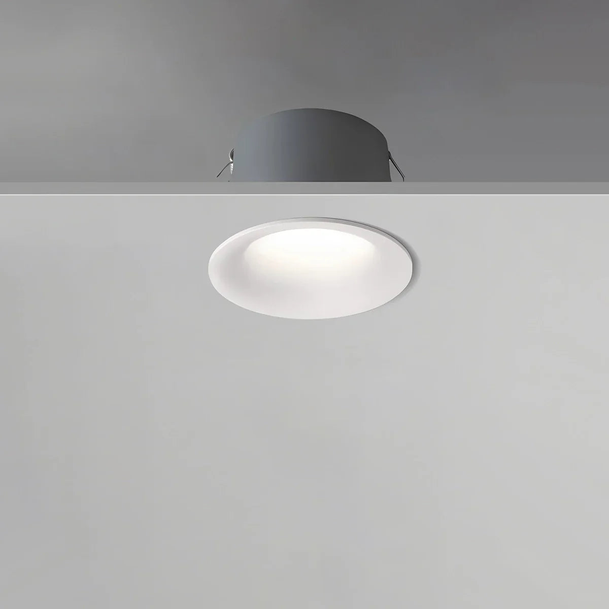Spotlight de teto embutido LuminaNest LED com acabamento em alumínio