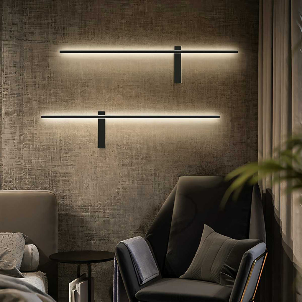 Lampada da parete LumiNest con bagliore ambientale e design moderno minimalista