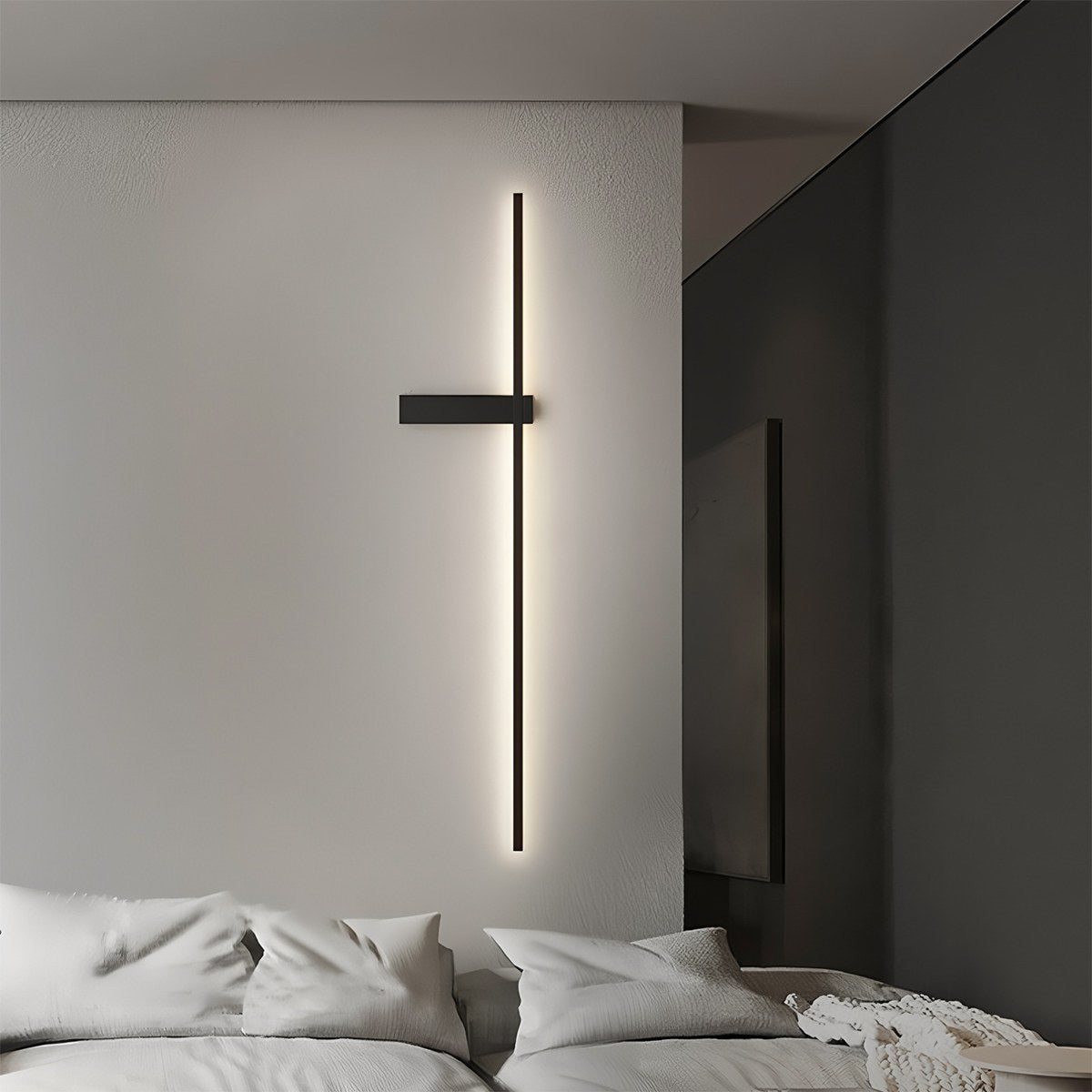 Lampada da parete LumiNest con bagliore ambientale e design moderno minimalista