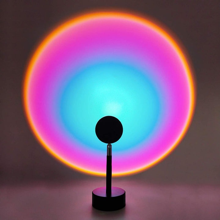 AuroraGlow LED-skrivebordslampe, solnedgangs-ambientelys i 16 farver med app og fjernbetjening