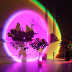 AuroraGlow LED-skrivebordslampe, solnedgangs-ambientelys i 16 farver med app og fjernbetjening