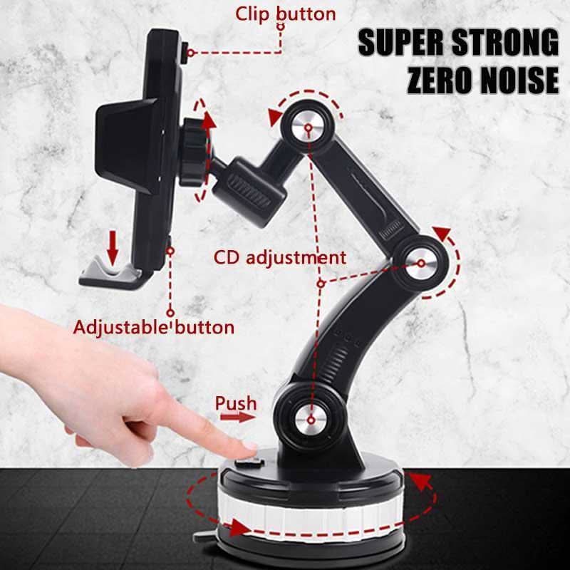 360° mobile phone holder with strong suction cup attachment - Fioriscas