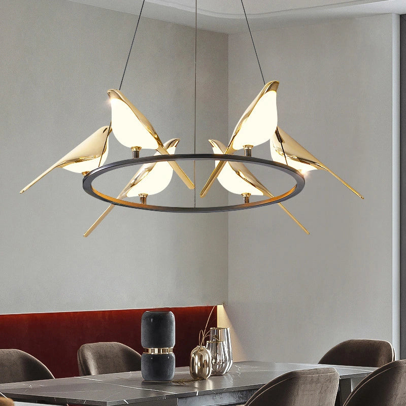 Lampadario Whispering Wings Bird Light per un’illuminazione elegante della casa