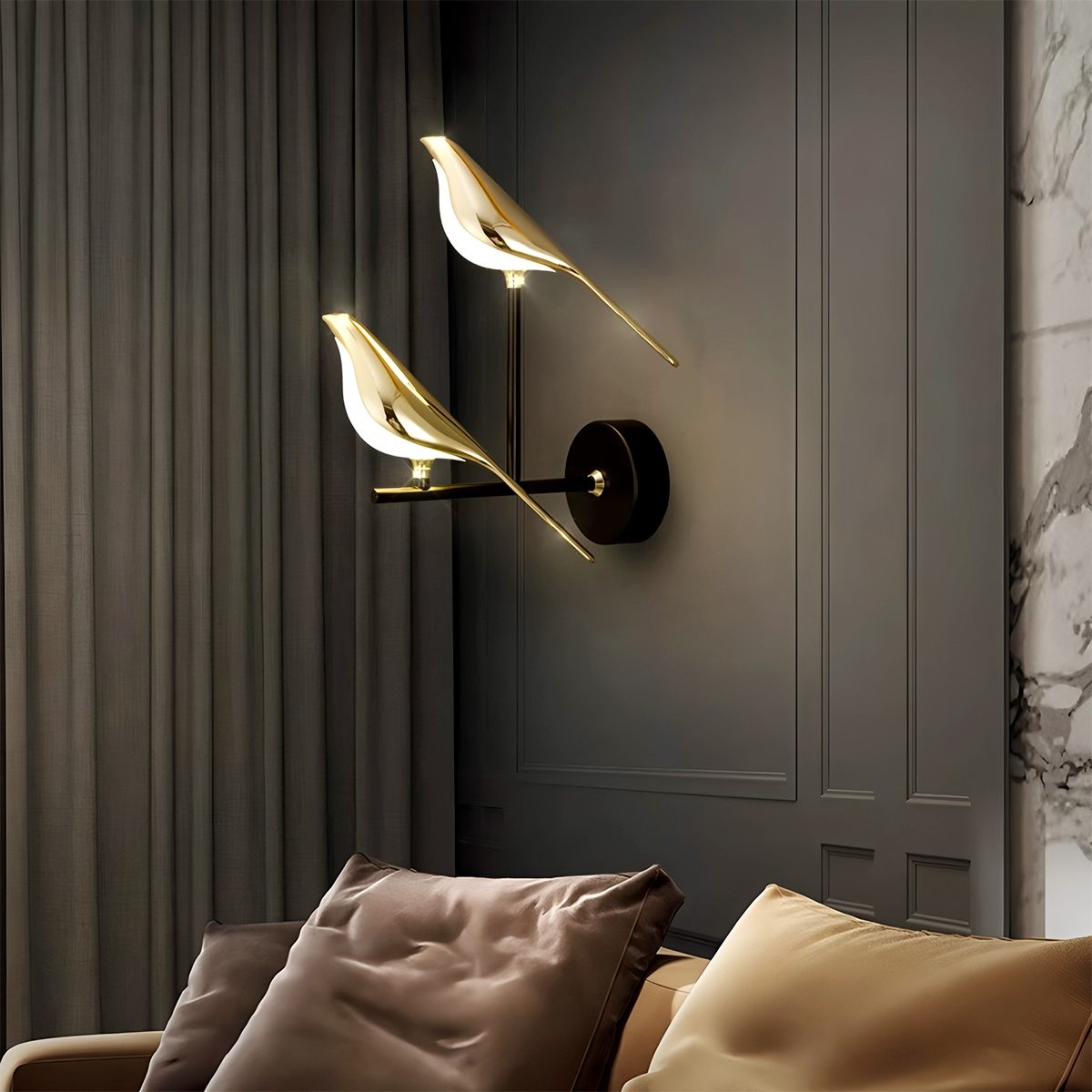 AviaryGlow BirdLight Wall Lamp Delivers Warm Ambient Lighting