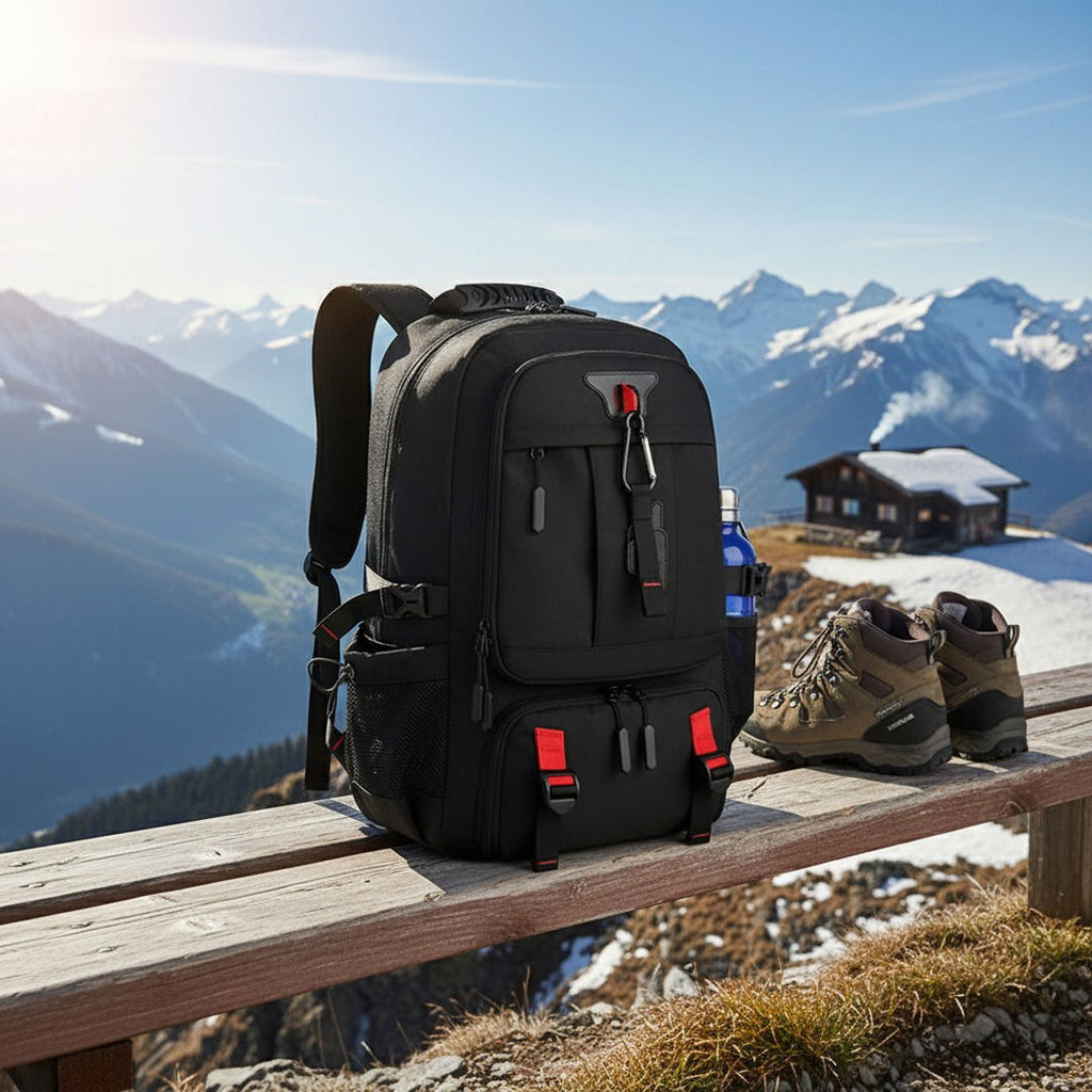 Rucsac de trekking pentru bărbați, cu încărcare USB și compartimentare inteligentă, pentru aventuri și muncă la distanță | Fioriscas
