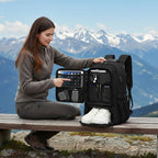 Rucsac de trekking pentru bărbați, cu încărcare USB și compartimentare inteligentă, pentru aventuri și muncă la distanță | Fioriscas