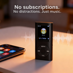 Retro hudební přehrávač – kompaktní MP3 přehrávač s kapacitou 64 GB a klasickým designem | Fioriscas
