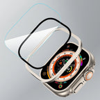 Titanium Bumper Case With Tempered Glass Screen Protector For Apple Watch Ultra 2