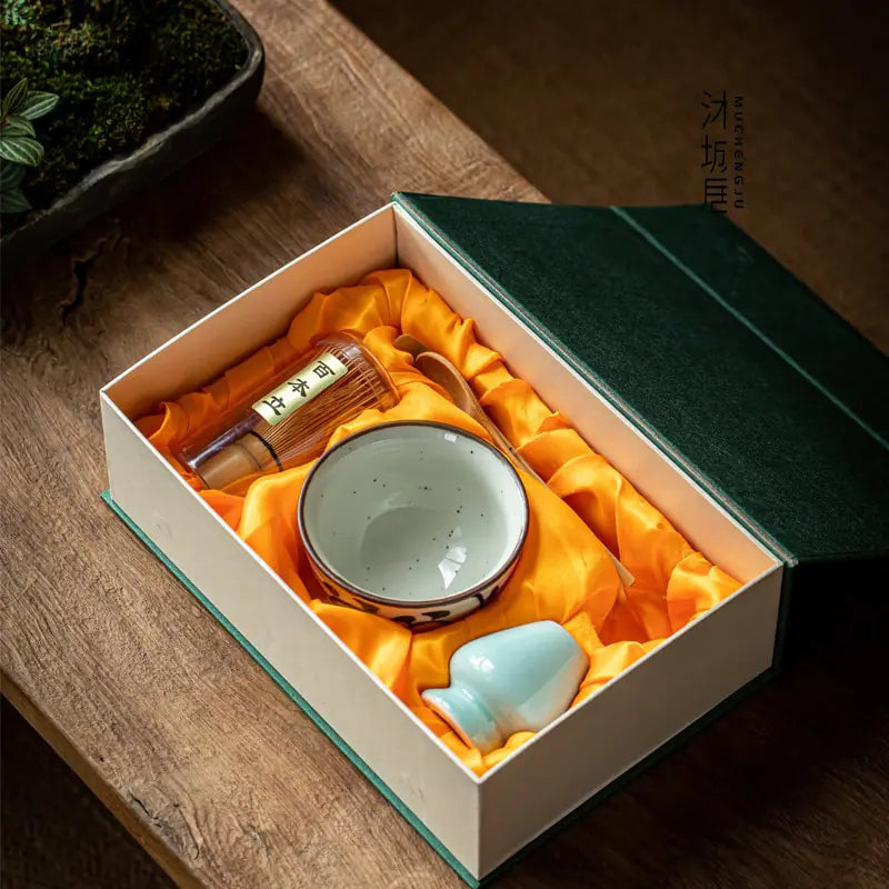 Zenmatcha Zeremonie-Set als Geschenkset aus der Kollektion für Teeliebhaber | Fioriscas