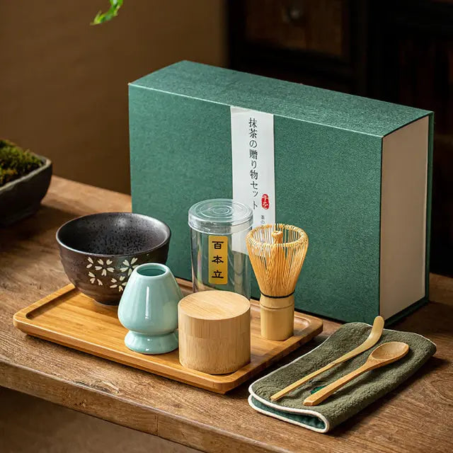 Zenmatcha Zeremonie-Set als Geschenkset aus der Kollektion für Teeliebhaber | Fioriscas