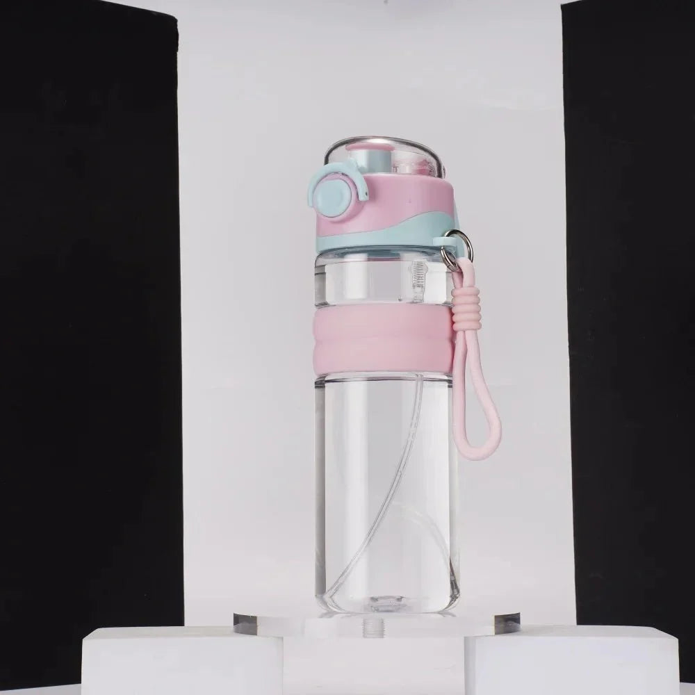 Tragbare 800 ml Auslaufsichere Sprühwasserflasche für Sport und Outdoor 6