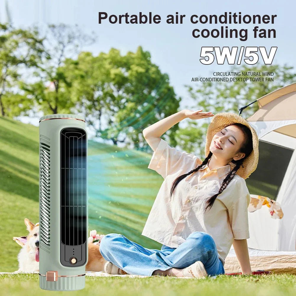 Bezlopatkový věžový ventilátor AeroTower 360° pro tiché chlazení místnosti