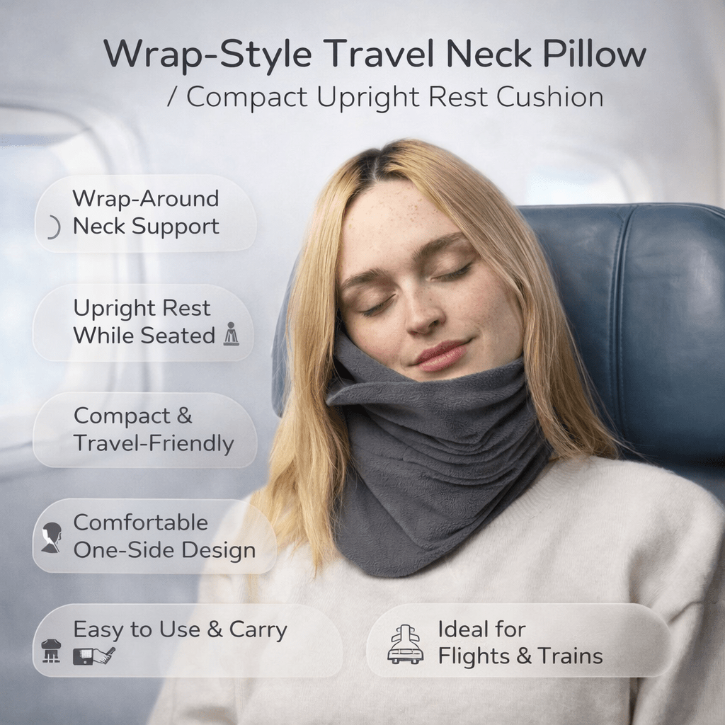 U-Shaped Neck Travel Pillow, Upright Rest For Flights And Commutes