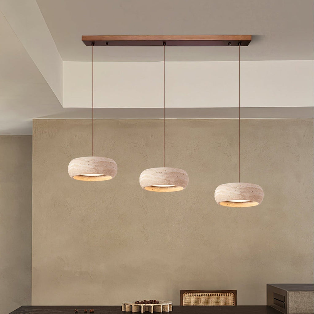 Ritta Donut-Shaped Pendant Lights Travertine | Fioriscas