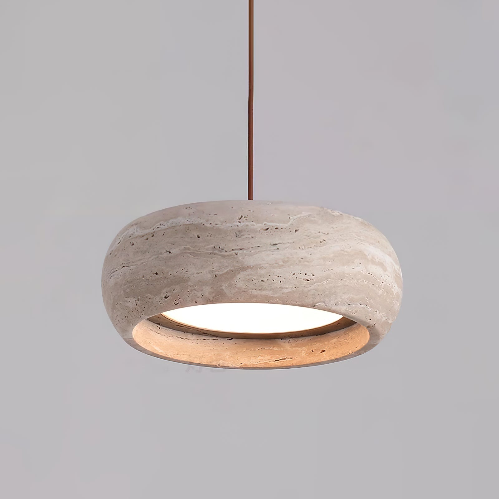 Ritta Donut-Shaped Pendant Lights Travertine | Fioriscas