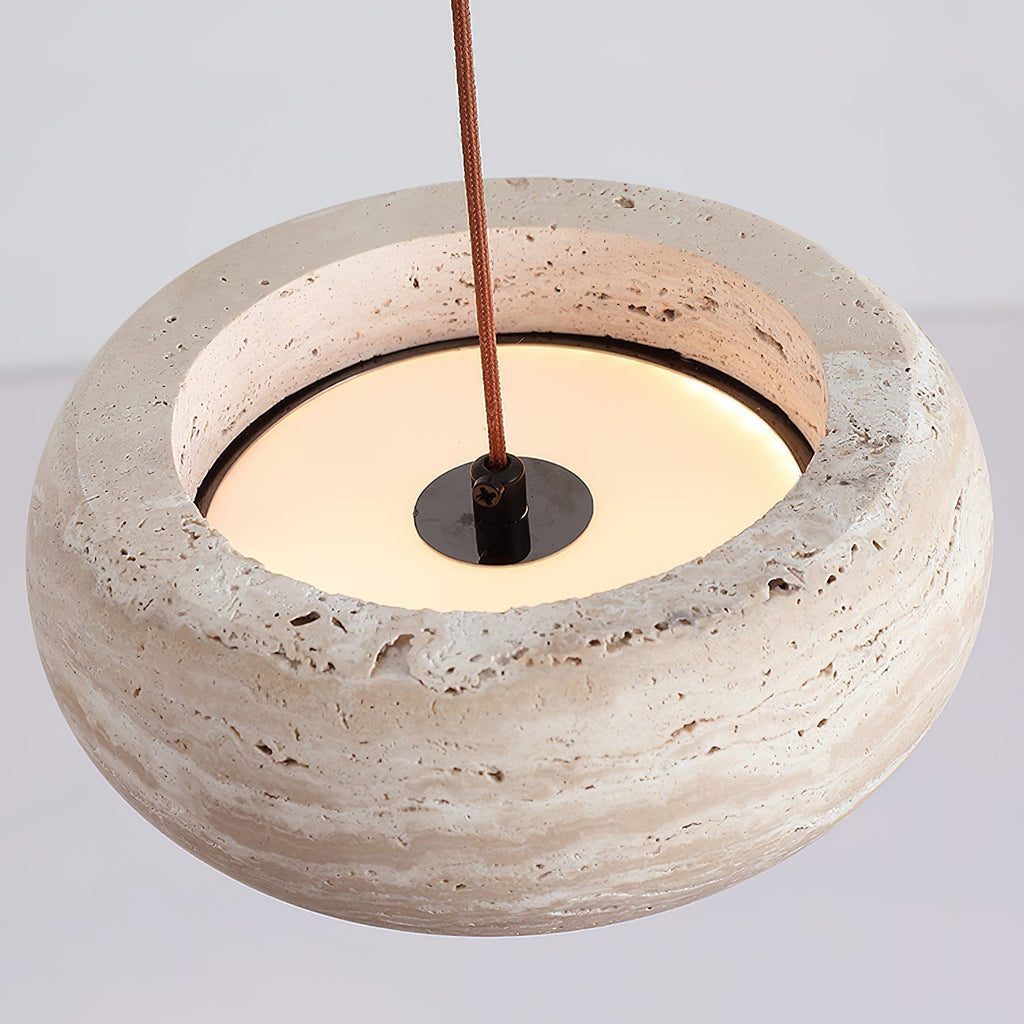 Ritta Donut-Shaped Pendant Lights Travertine | Fioriscas