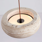 Ritta Donut-Shaped Pendant Lights Travertine | Fioriscas