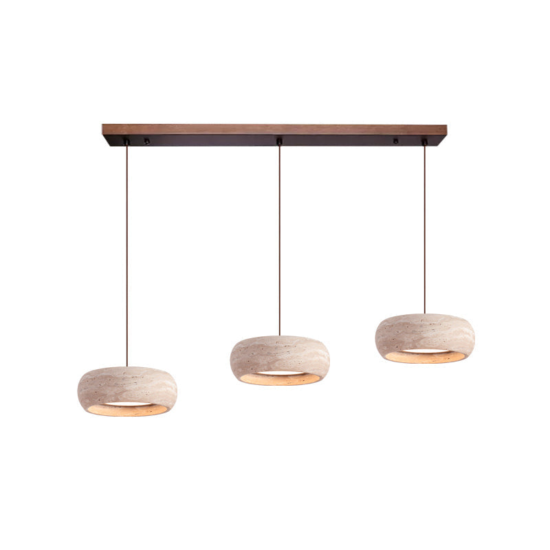Ritta Donut-Shaped Pendant Lights Travertine | Fioriscas