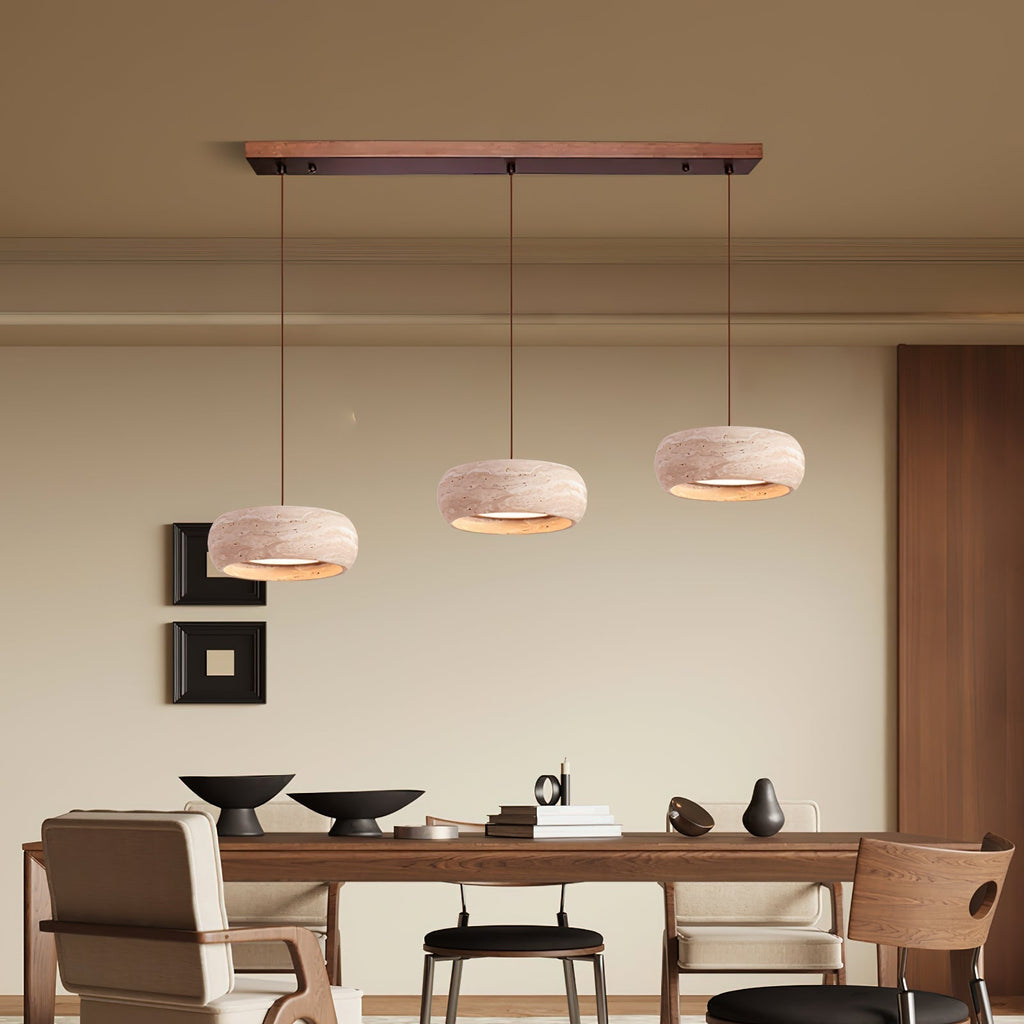 Ritta Donut-Shaped Pendant Lights Travertine | Fioriscas