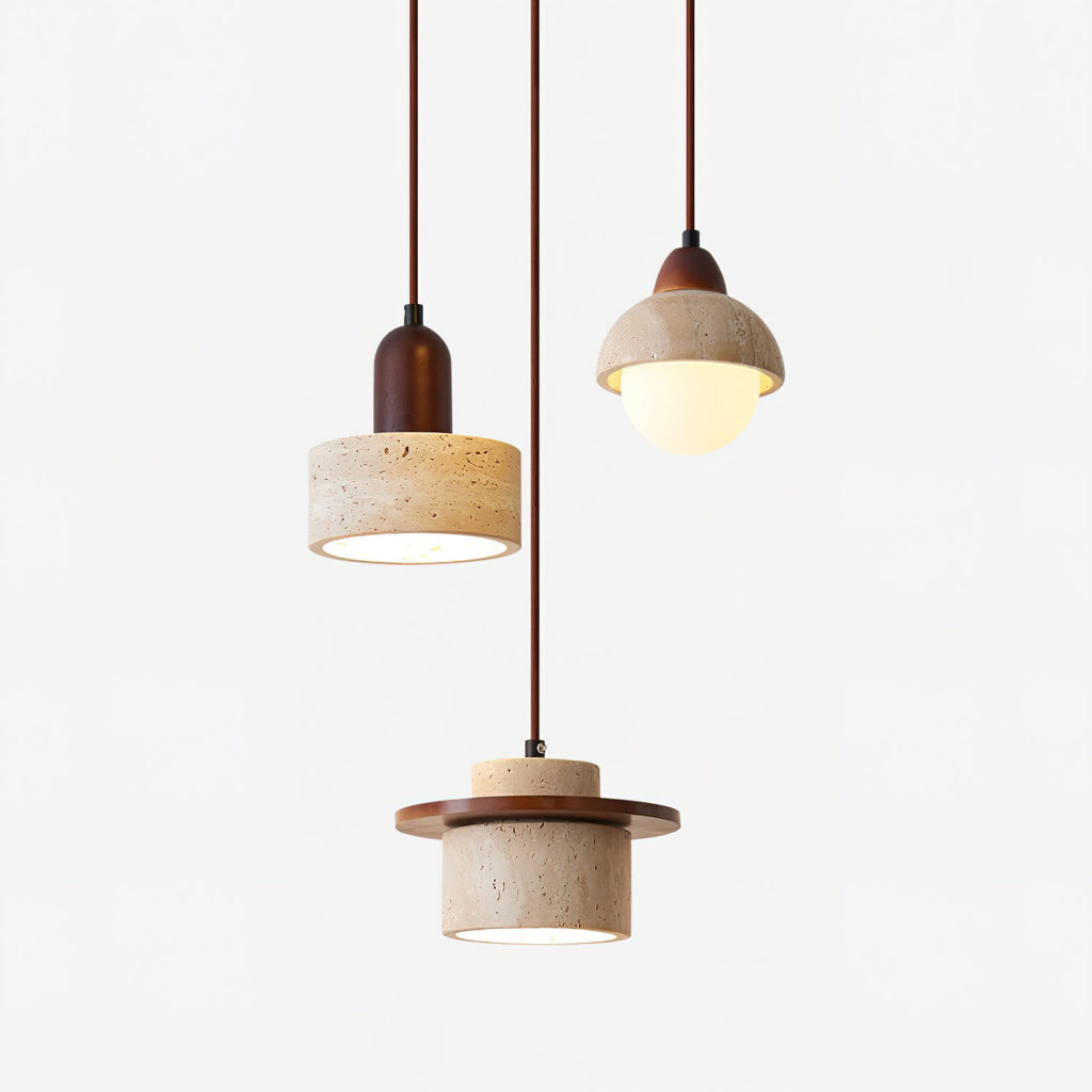 Lunara Multi-Licht Hanglamp Set Travertijn | Fioriscas
