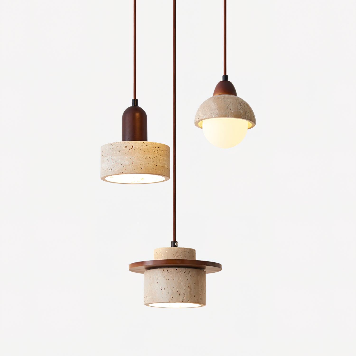 Lunara Multi-Licht Hanglamp Set Travertijn | Fioriscas
