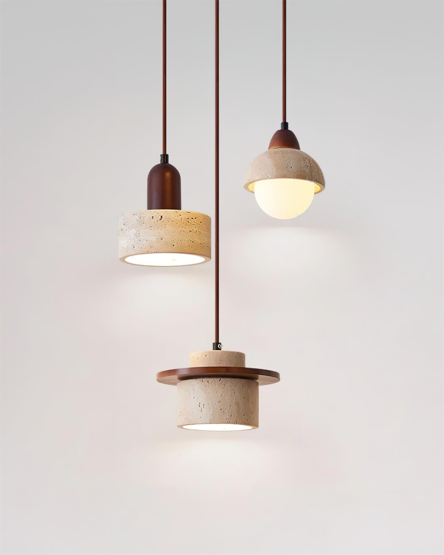 Lunara Multi-Licht Hanglamp Set Travertijn | Fioriscas